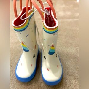 Cat and Jack Unicorn Kids Rain Boots - Multicolor waterproof size 5 brand new